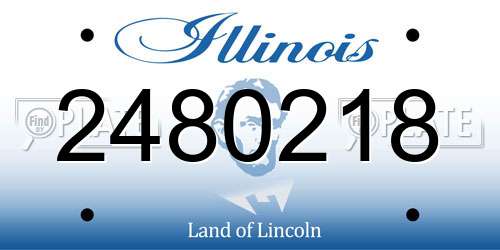 2480218 Illinois License Plate