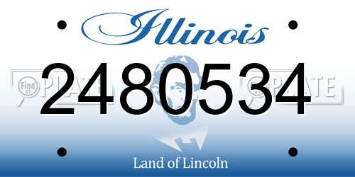 2480534 Illinois License Plate