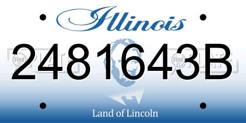 2481643B Illinois License Plate