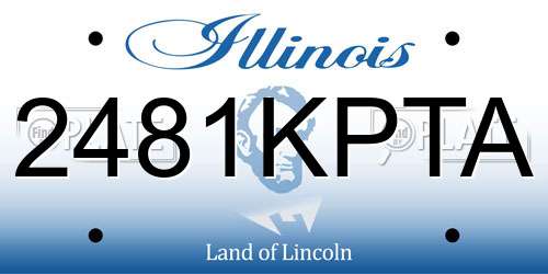 2481KPTA Illinois License Plate