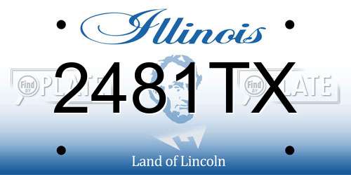 2481TX Illinois License Plate