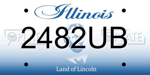2482UB Illinois License Plate