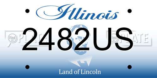 2482US Illinois License Plate