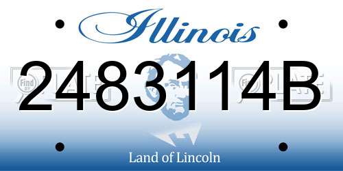 2483114B Illinois License Plate