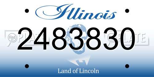 2483830 Illinois License Plate