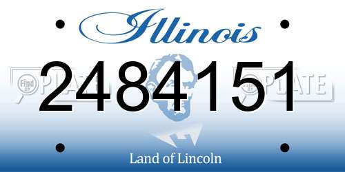 2484151 Illinois License Plate