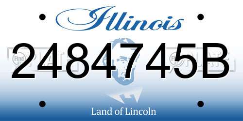 2484745B Illinois License Plate