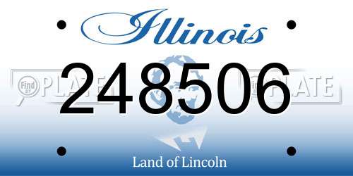 248506 Illinois License Plate