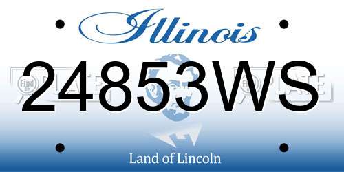 24853WS Illinois License Plate