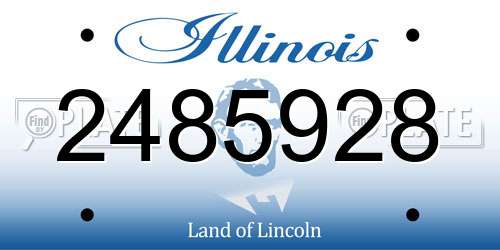 2485928 Illinois License Plate