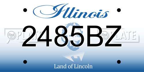 2485BZ Illinois License Plate