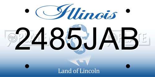 2485JAB Illinois License Plate