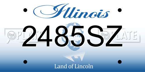 2485SZ Illinois License Plate