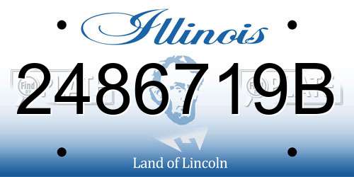 2486719B Illinois License Plate