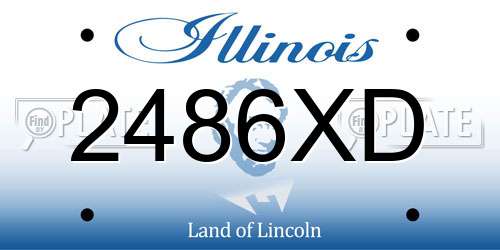 2486XD Illinois License Plate