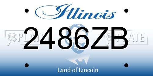 2486ZB Illinois License Plate