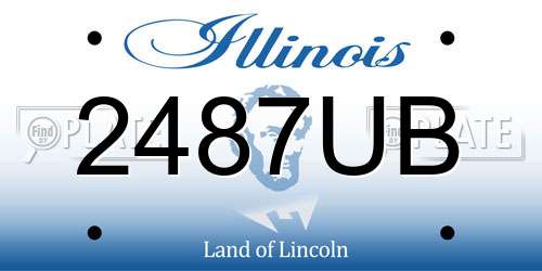 2487UB Illinois License Plate