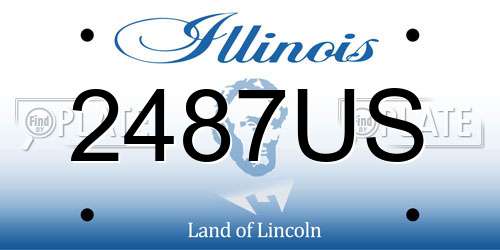 2487US Illinois License Plate
