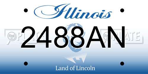 2488AN Illinois License Plate