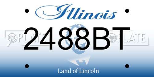 2488BT Illinois License Plate