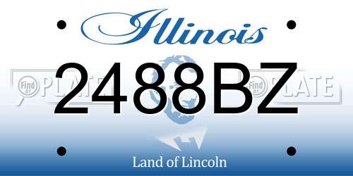 2488BZ Illinois License Plate