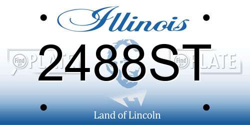2488ST Illinois License Plate