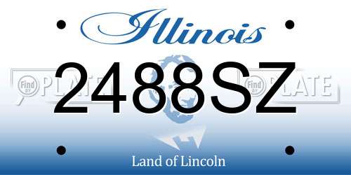 2488SZ Illinois License Plate