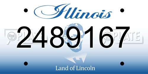 2489167 Illinois License Plate