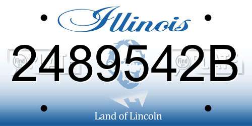 2489542B Illinois License Plate