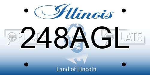 248AGL Illinois License Plate