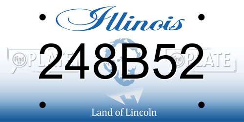 248B52 Illinois License Plate