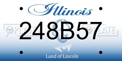 248B57 Illinois License Plate
