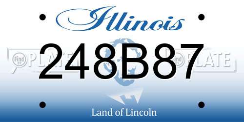 248B87 Illinois License Plate