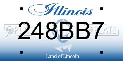 248BB7 Illinois License Plate