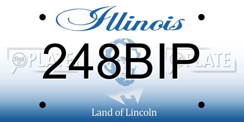 248BIP Illinois License Plate