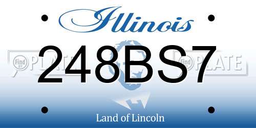 248BS7 Illinois License Plate