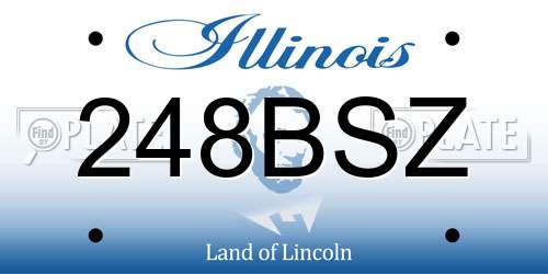 248BSZ Illinois License Plate