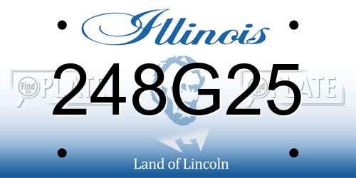 248G25 Illinois License Plate