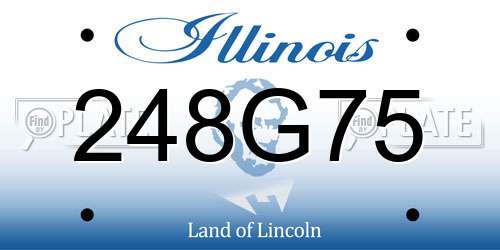 248G75 Illinois License Plate