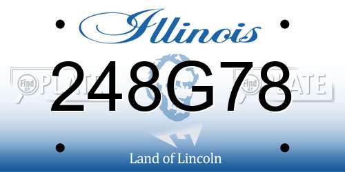 248G78 Illinois License Plate