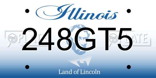 248GT5 Illinois License Plate