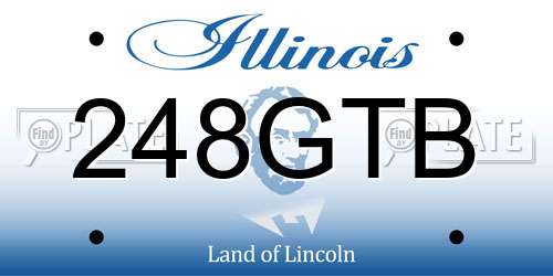 248GTB Illinois License Plate