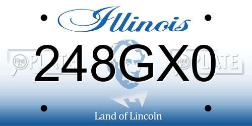 248GX0 Illinois License Plate