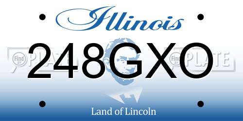 248GXO Illinois License Plate