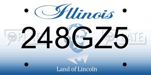 248GZ5 Illinois License Plate