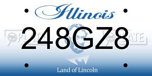 248GZ8 Illinois License Plate