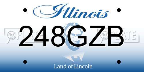 248GZB Illinois License Plate