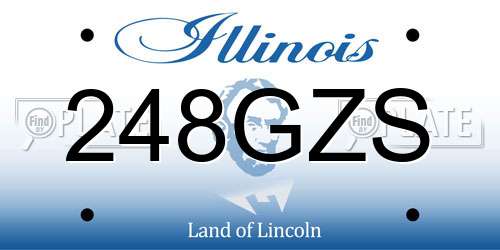 248GZS Illinois License Plate