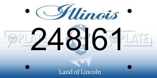 248I61 Illinois License Plate