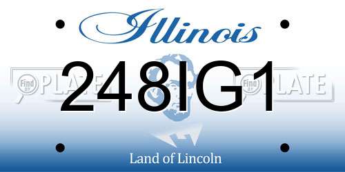 248IG1 Illinois License Plate